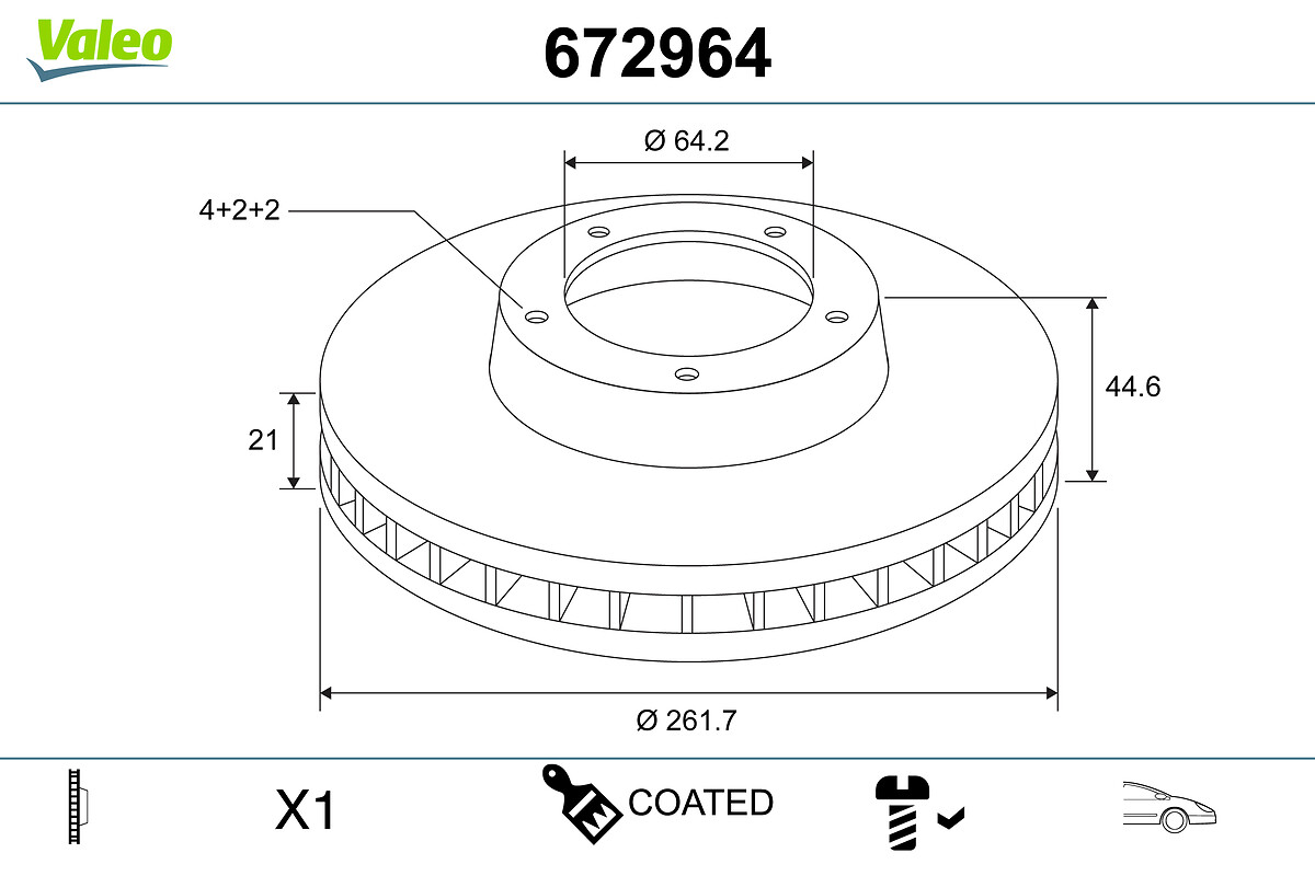 VALEO Féktárcsa, mind 672964_VALEO